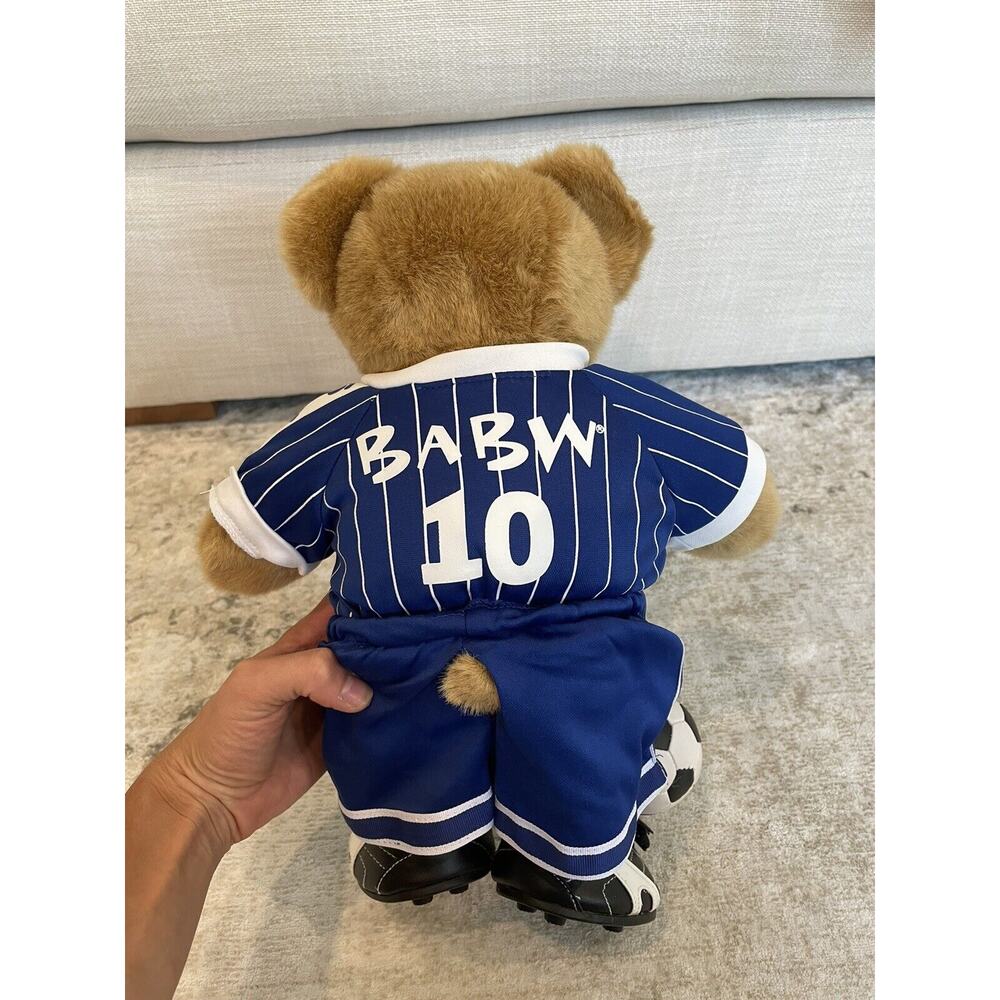 Build A Bear Workshop Soccer Bear Blue Outfit with Soccer Ball - Picture 6 of 6